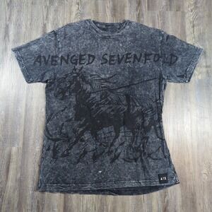 Avenged Sevenfold Shirt Life Is But A Dream XL AOP Grey Grim Reaper Stagecoach